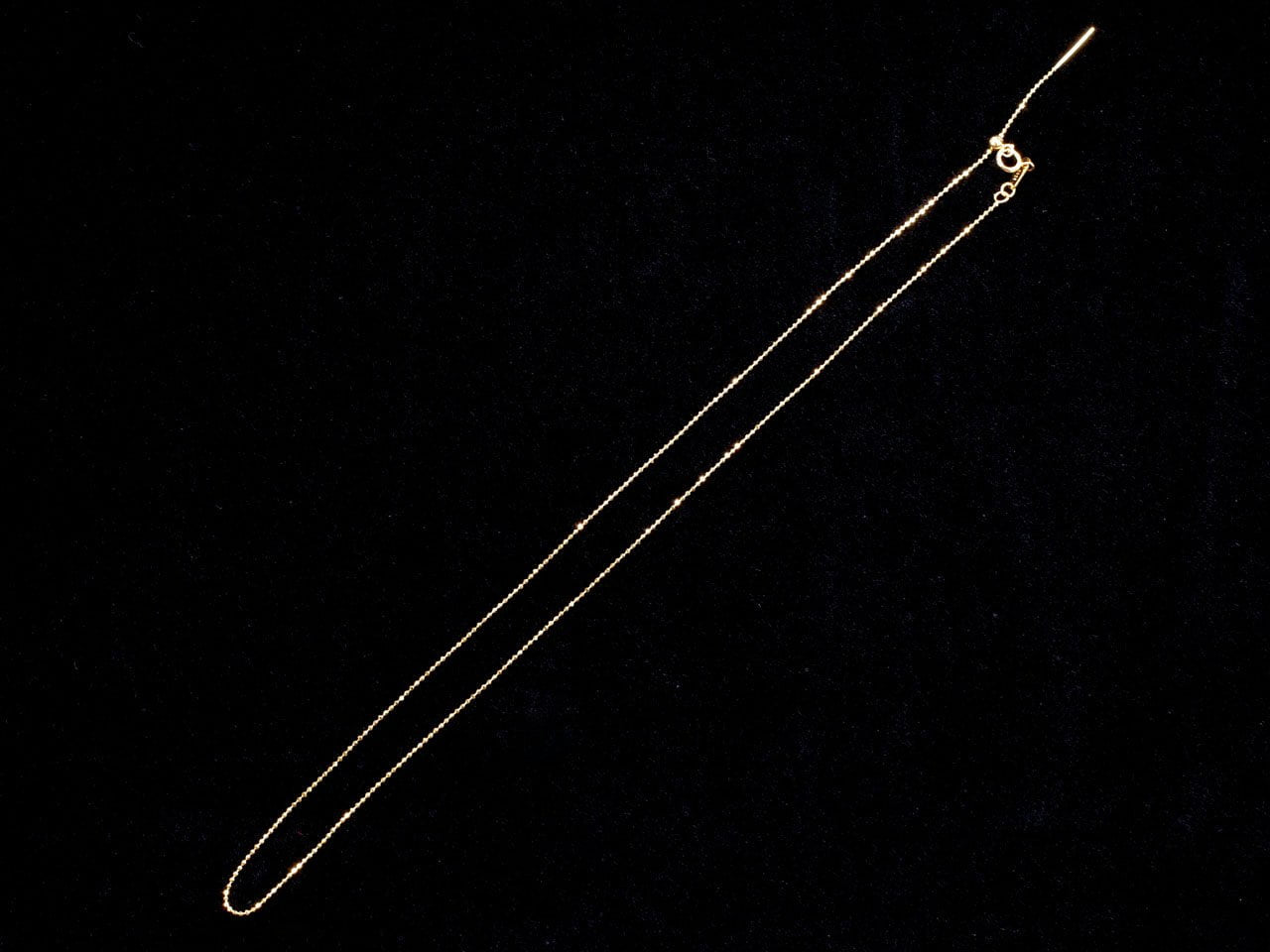 Silber 925 Cut Ball Kette mit Schieberegler 1mm 18KGP [45cm] Halskette 1 Stück