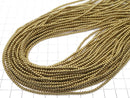 Hematite Round 2mm gold coated 1strand beads (aprx.15inch/38cm)
