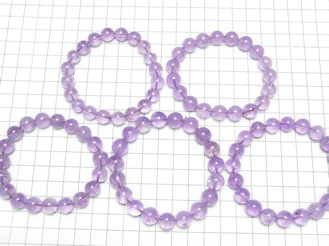 Lavender Amethyst AAA- Round 10mm Bracelet