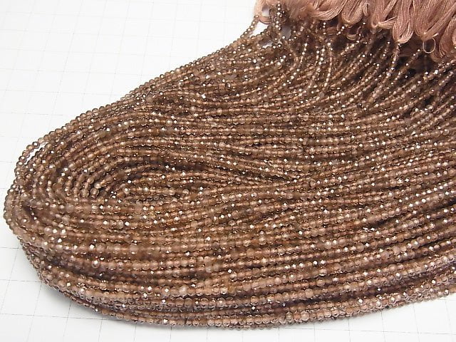 [Video] High Quality! Andalusite AAA Semi Faceted Round 2-2.5mm 1strand beads (aprx.12inch / 30cm)
