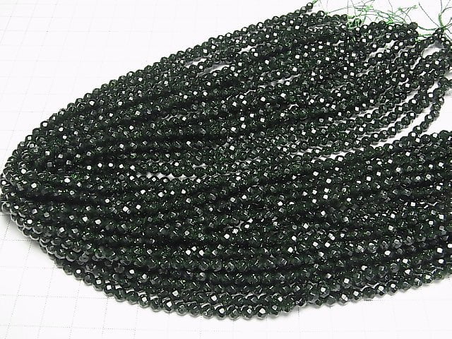 [Video] 1strand $6.79! Green Gold Stone 32 Faceted Round 4 mm 1 strand beads (aprx.15 inch / 36 cm)