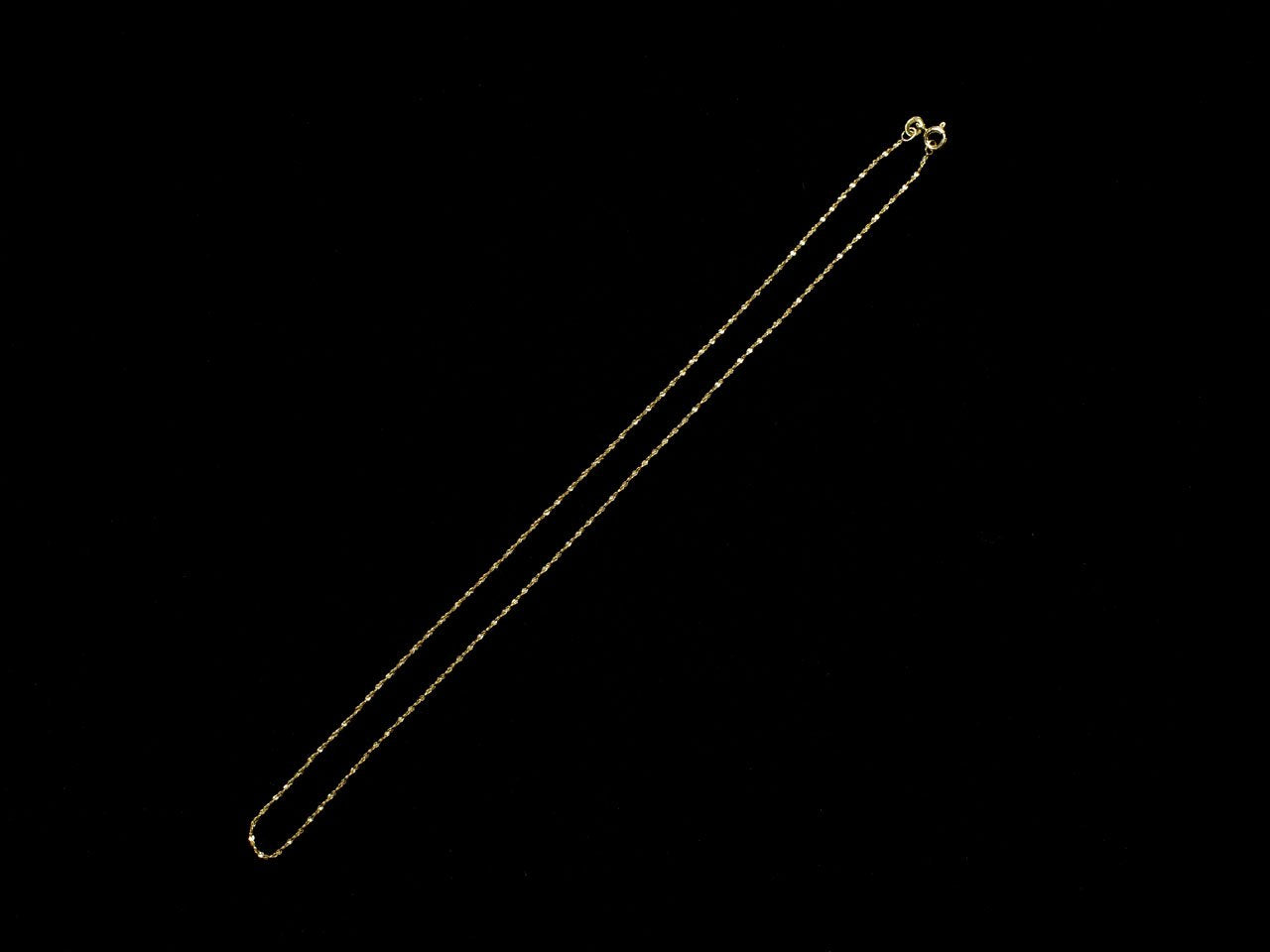 Chaîne Torsadée Argent 925 (en S) 1mm Plaqué Or 18K [40cm][45cm][50cm][60cm] Collier 1pc