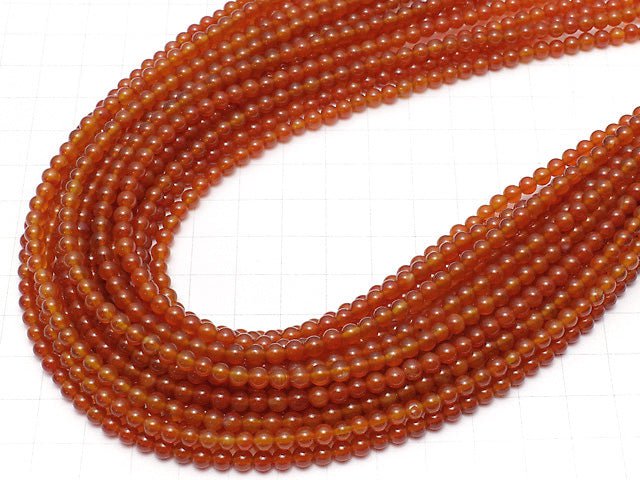 Carnelian AAA Round 4mm 1strand beads (aprx.15inch / 35cm)