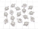 Metal Parts Joint Parts Flower 10.5 x 8 mm Silver Color (with CZ) 1 pc $1.99
