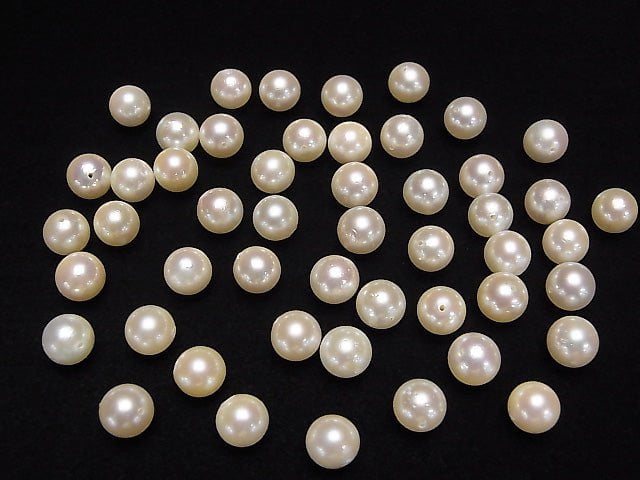 [Video] Japanese Akoya Pearl AAA- Round 8-8.5mm White [Drilled Hole] 1pc