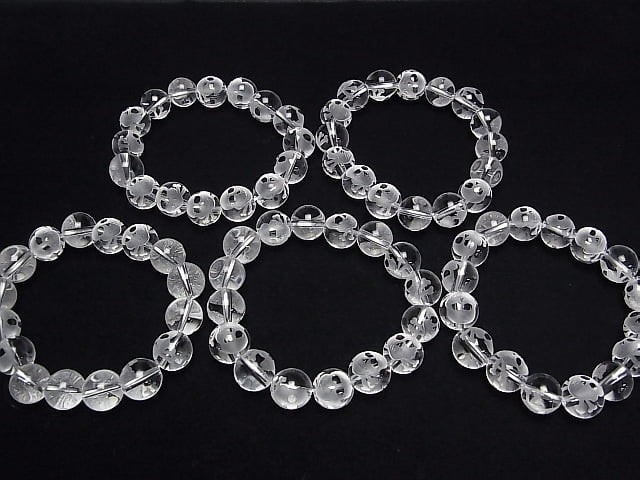 [Video] Skull's Carved! Crystal AAA Round 10mm,12mm,14mm Half chain/Bracelet