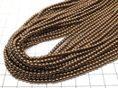 Hematite Round 3mm Bronze Color Coating 1strand beads (aprx.15inch / 38cm)