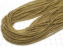Hematite Round 3mm gold coating 1strand beads (aprx.15inch / 38cm)