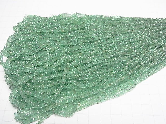 High Quality Colombia Emerald AAA ++ Faceted Button Roundel 1/4 or 1strand beads (aprx.15inch / 36cm)