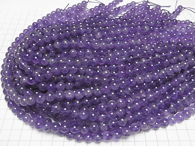 [Video] Amethyst AA Round 8mm 1strand beads (approx. 15 inches/36 cm)