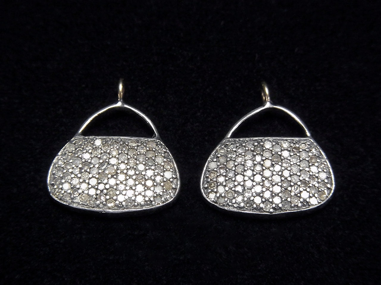 Diamond Handbag (Bag) Motif Charm 14x16x2 Silver925 1pc $79.99!