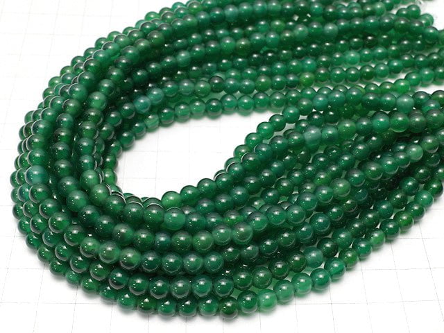 Green Onyx AAA Round 6mm [2mm hole] 1strand beads (aprx.13inch / 32cm)