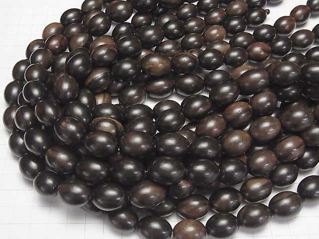 1strand $6.79! Ebony Wood  Rice 20x15x15 1strand beads (aprx.15inch/36cm)