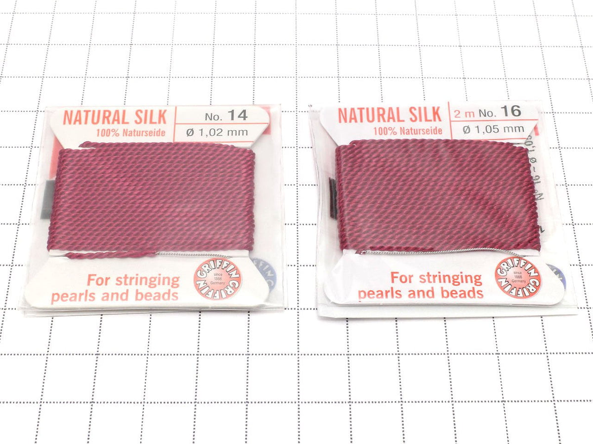 Griffin Cord (Silk Bead Cord Thread) [0.75mm-1.05mm] Garnet 1pc