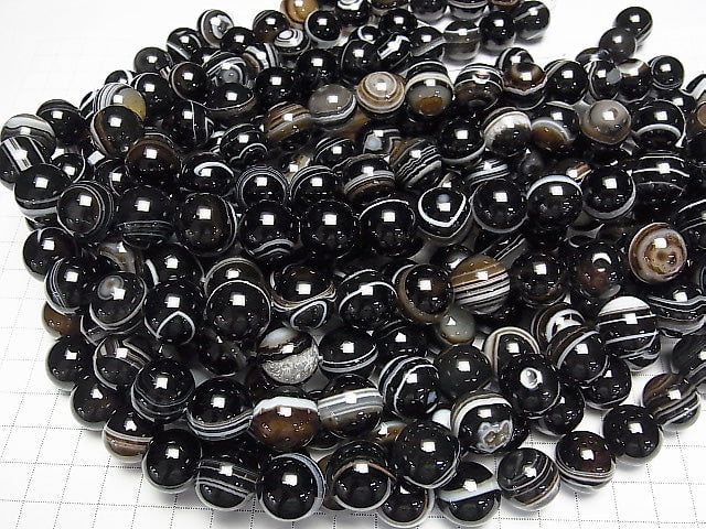 [Video] Tibetan Agate (Eye Agate) Round 16mm half or 1strand beads (aprx.15inch/36cm)