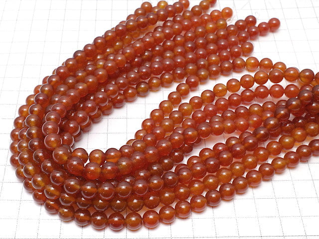 Carnelian AAA Round 8mm 1strand beads (aprx.15inch/36cm)