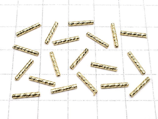 Metal parts Tube 10x1.2mm 24K Gold coating 10pcs