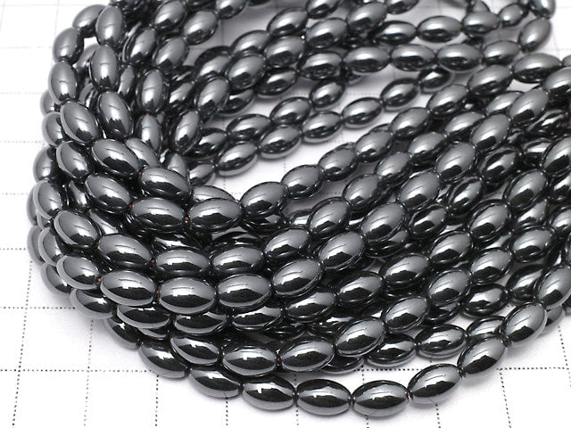 Hematite  Rice 8x5mm x5mm  1strand beads (aprx.15inch/36cm)