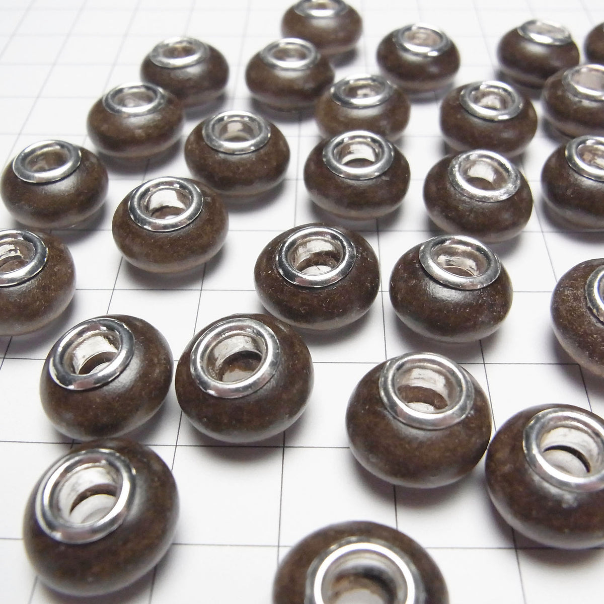 Graue Holz Rondelle 14mm [5mm Loch] 5 Stück 2,79 $!