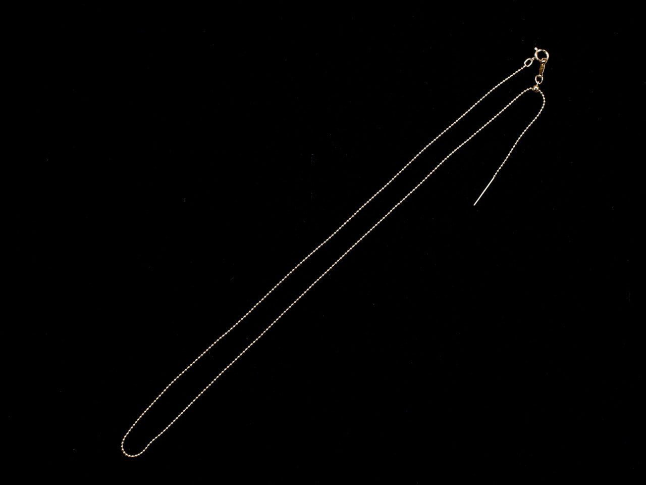 Chaîne billes 14 carats laminé or avec ajusteur coulissant 1,0 mm [46 cm] Collier 1 pièce