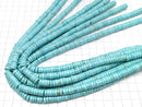 Magnesite Turquoise Rondelle (Tube ,Disc) 8x8x2mm 1strand beads (aprx.15inch/38cm)