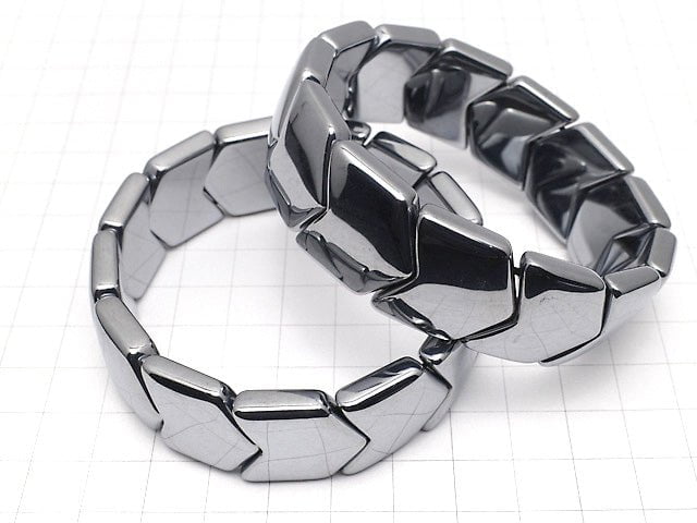 [Video]Terahertz 2-hole V-shape 22x21x7mm 1strand (bangle bracelet)