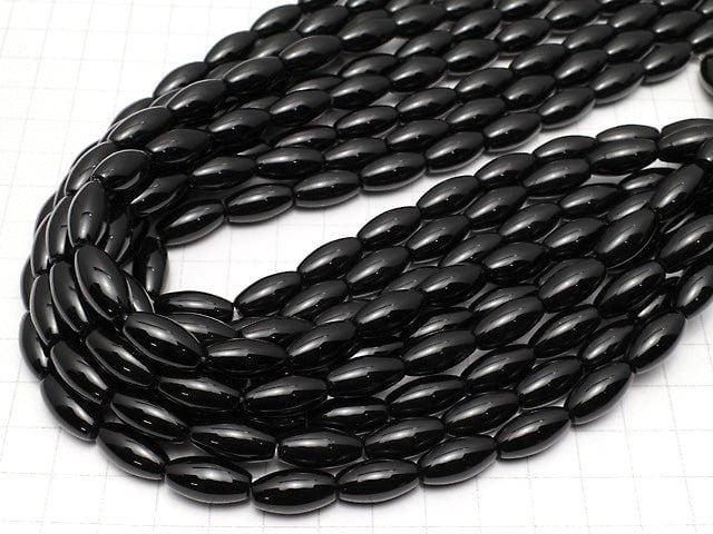 [Video] Onyx  Rice 16x8x8mm 1strand beads (aprx.15inch/36cm)