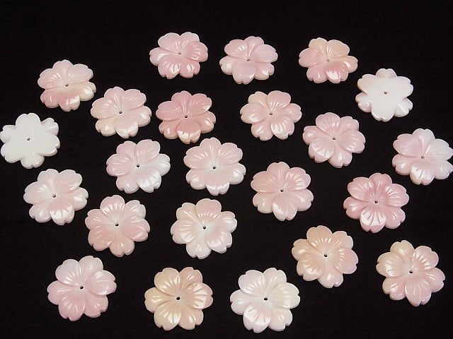 [Video] Queen Conch Shell AAA Flower 20mm Center Hole 1pc