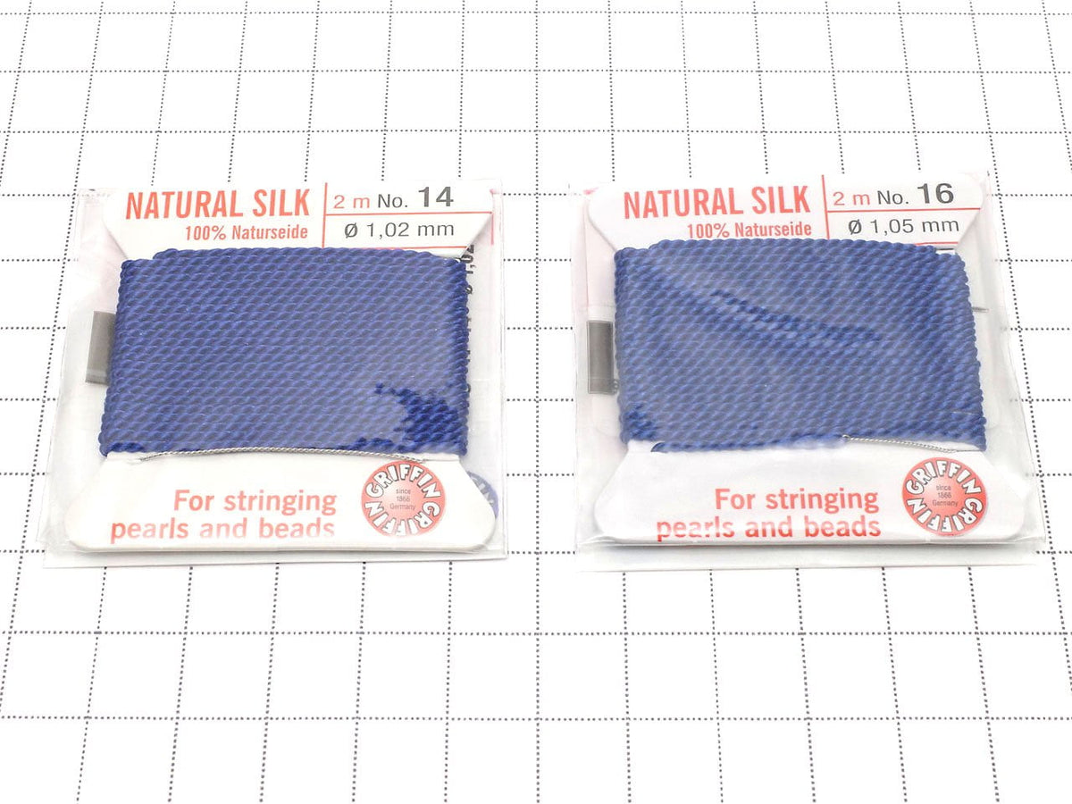 Griffin Cord (Silk Bead Cord Thread) [0.75mm-1.05mm] Dark Blue 1pc
