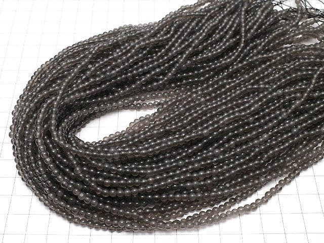Mexican Black Ice Obsidian AAA Round 4mm 1strand beads (aprx.15inch / 37cm)