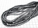 Hematite Vertical Hole Heart 6x6x3mm 1strand beads (aprx.15inch/38cm)