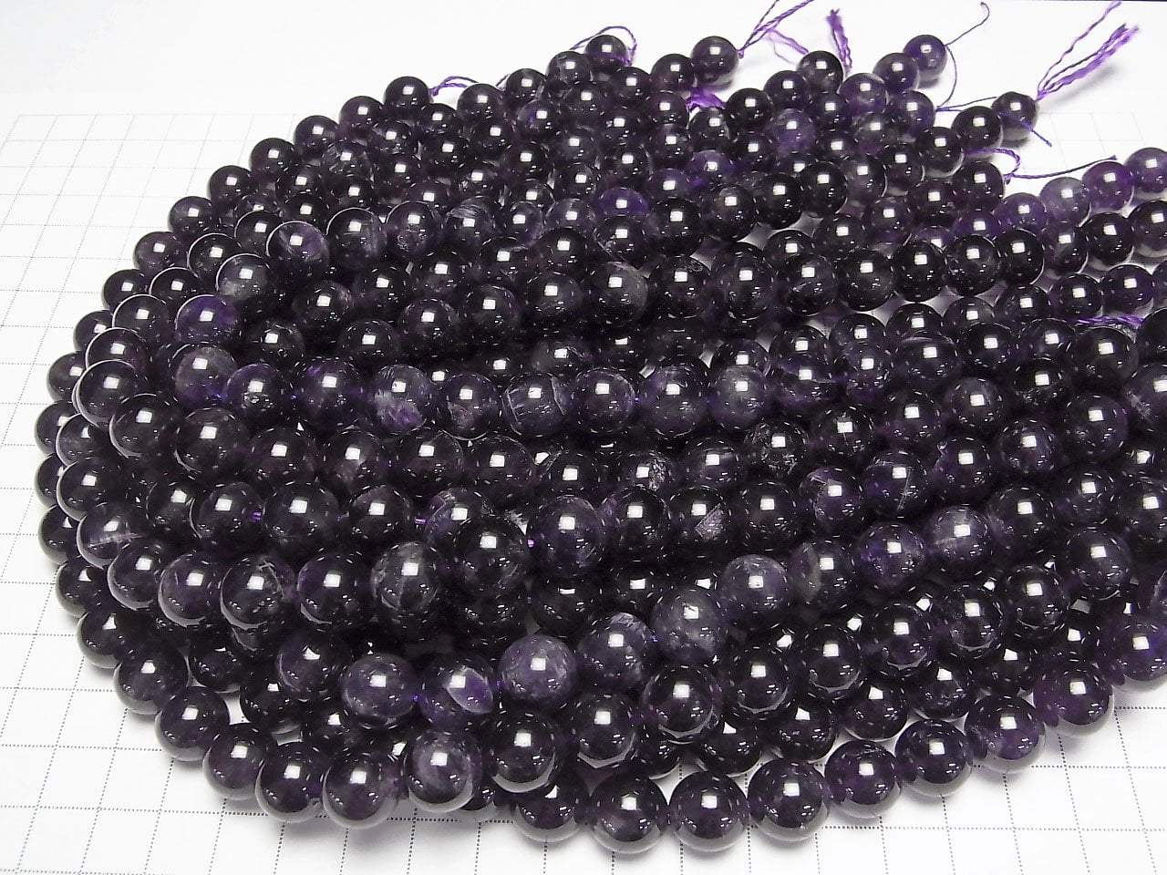 Amethyst AA+ rund 12mm halb oder 1strang Perlen (ca. 15 Zoll / 37 cm)