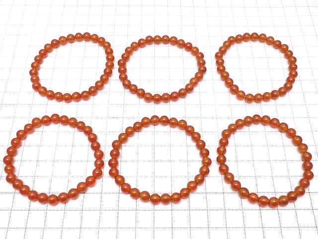 [Video] Carnelian AAA Round 6mm Bracelet