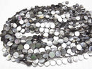 High Quality Black Shell (Black-lip Oyster)AAA Flat Coin 10x10x3mm 1strand beads (aprx.15inch/37cm)