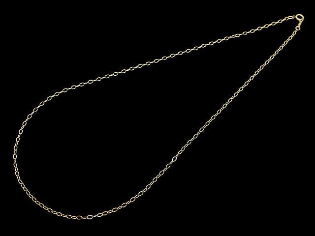 14KGF Flat Long Cable Chain 1.7mm [40cm][45cm][50cm] Necklace 1pc