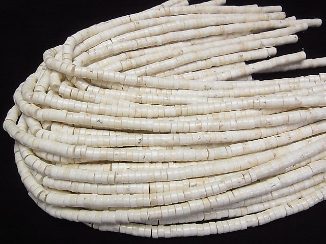 1strand $4.79! Magnesite   Rondelle (Tube )6x6x3mm 1strand beads (aprx.15inch/37cm)
