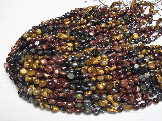 Tiger's Eye AA++ 3 color mix Nugget 1strand beads (aprx.15inch / 38cm)