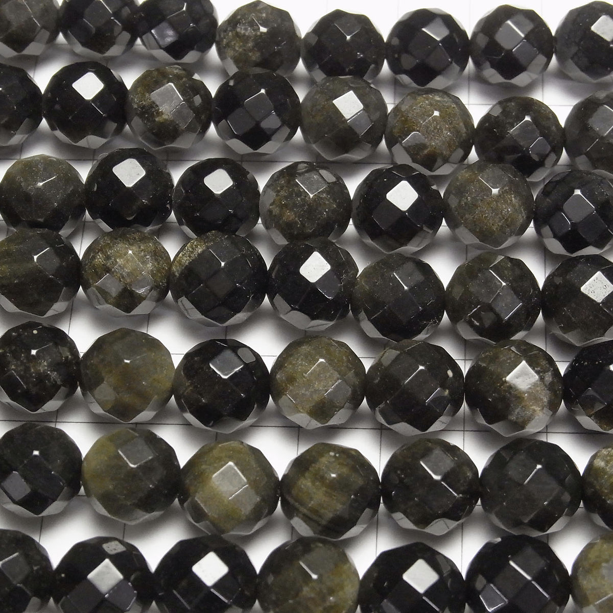 金曜石 64 切面圓珠 12mm 半串或一串珠子 (約 15 英吋 / 38 公分)