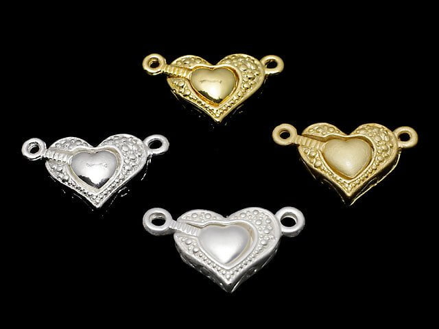 Metal parts Magnet type Clasp heart 17x15mm 3pcs