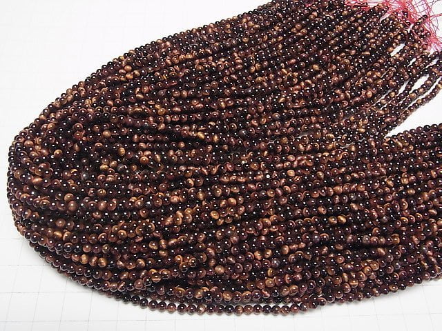 [Video]Red Tiger's Eye AAA Round 3mm 1strand beads (aprx.15inch/38cm)