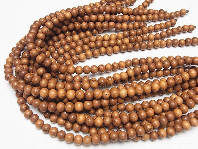 Bayon Wood Beads Semi Round 8mm 1strand beads (aprx.15inch/38cm)