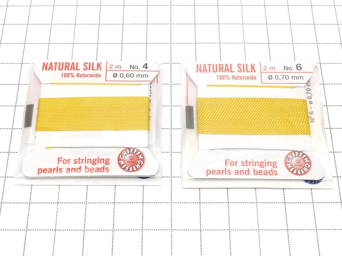 Griffin Cord (Silk Bead Cord Thread) [0.30mm-0.70mm] Yellow 1pc
