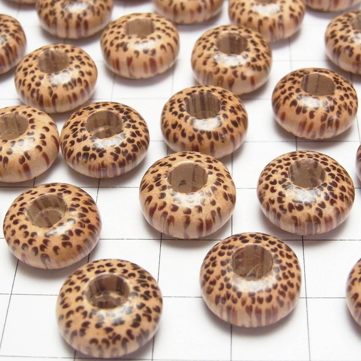 Palmwood Rondelle 14mm [5mm Hole] 10pcs