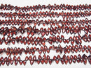 [Video] High Quality Mozambique Garnet AAA- Deformed Pear shape Faceted Briolette half or 1strand beads (aprx.8inch/21cm)