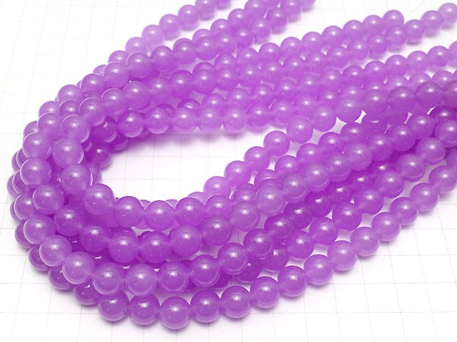 Purple Color Jade Round 10mm 1strand beads (aprx.14inch / 35cm)