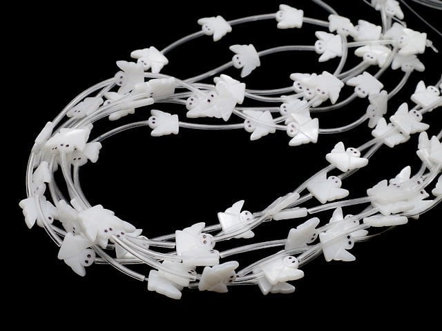 High Quality Mother of Pearl MOP AAA Angel Shape White 1strand (Approx 14pcs)