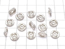 Metal Parts Rondelle 9.5x9.5x2.5mm Silver (with CZ) 2pcs $3.79!