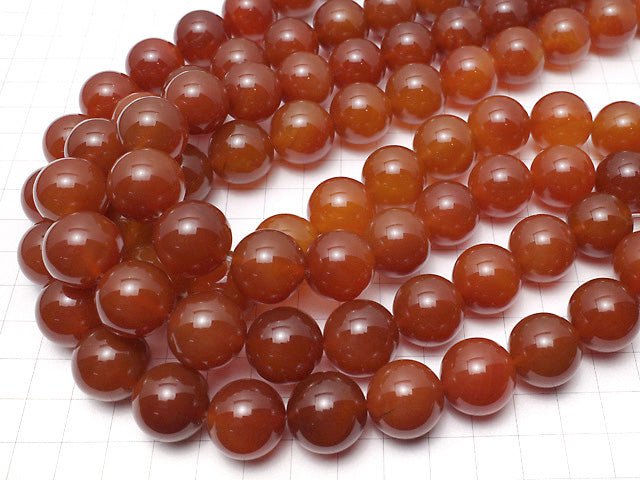 [Video]Carnelian AAA Round 18mm half or 1strand beads (aprx.15inch/36cm)