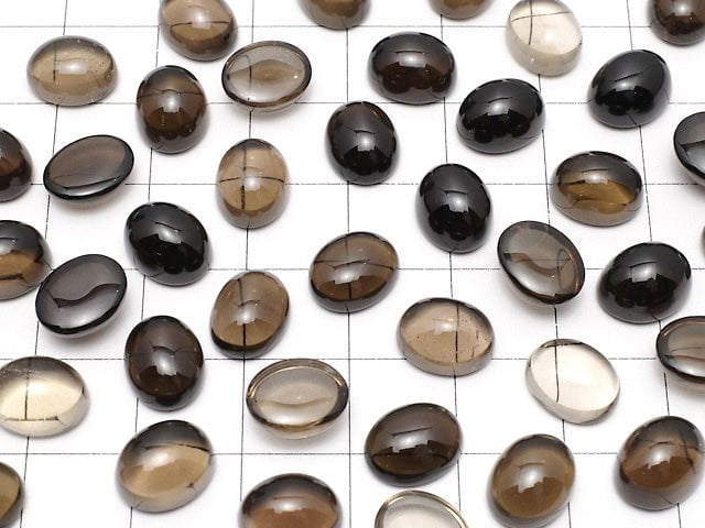 [Video] High Quality Smoky Quartz AAA Oval Cabochon 10x8mm 3pcs