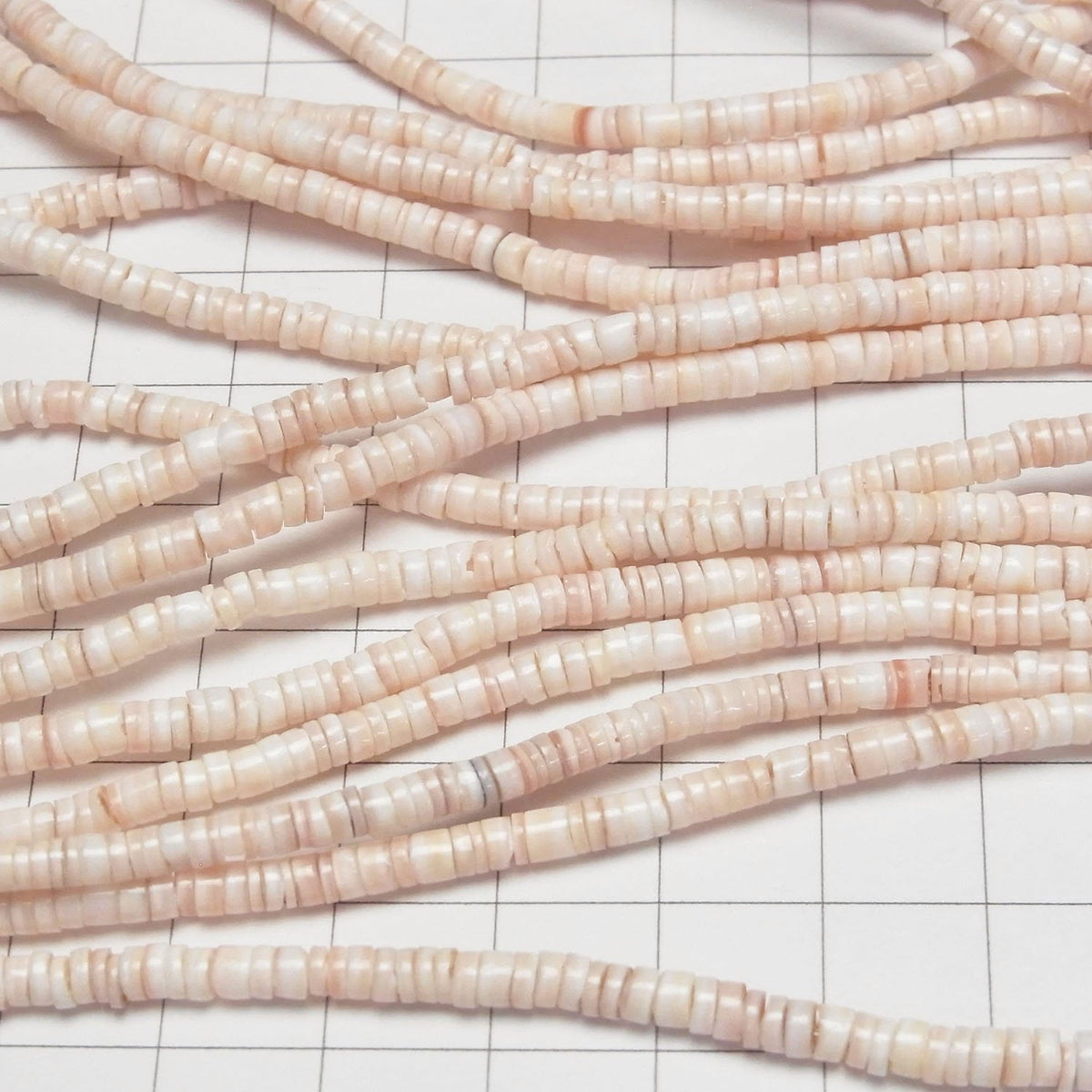 Pink Shell Tube (Heishi)3x3x2mm half or 1strand beads (aprx.23inch/58cm)